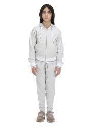 Bluza z bawełna z kaptur na co dzień na siłownię. Szare bluzy LEONE 1947 APPAREL, bez wzorów, z bawełny, bez ramiączek, bez kaptura. Za 126.26 zł.