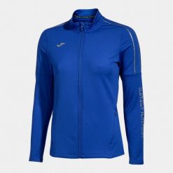 Bluza do biegania damska Joma R-City Full Zip. Niebieskie bluzy bez kaptura Joma, s, bez wzorów, z elastanu, bez kaptura, do biegania. Za 149.99 zł.