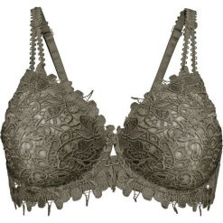 Biustonosz bonprix ciemnooliwkowy. Biustonosze marki bonprix. Za 27.99 zł.