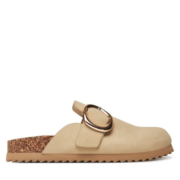 Klapki DeeZee. Brązowe klapki DeeZee, bez wzorów, bez obcasa, bez zapięcia. Za 119.99 zł.