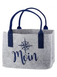 GILDE Torba w kolorze szaro-granatowym na zakupy - 40 x 26 x 26 cm rozmiar: onesize. Niebieskie shopper bag GILDE, bez wzorów, z materiału, bez dodatków. Za 87.40 zł.