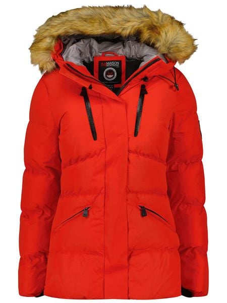 Maison Montaigne Kurtka zimowa "Crownmai" w kolorze czerwonym rozmiar: XXL. Czerwone kurtki Maison Montaigne, na zimę, xxl, z aplikacjami, z puchu, bez kaptura. Za 227.85 zł.