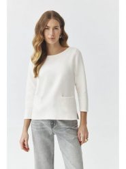 TATUUM Sweter "Adelle" w kolorze kremowym rozmiar: M. Brązowe swetry Tatuum, m, bez wzorów, bez ramiączek. Za 175.26 zł.