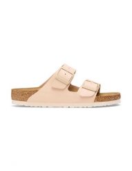 Sandały Birkenstock Arizona BF. Brązowe sandały Birkenstock, bez wzorów, ze skóry, bez obcasa, bez zapięcia. Za 377.75 zł.