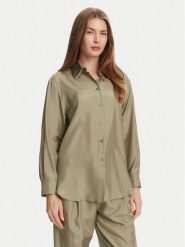Marella Koszula Alec 2513111015 Zielony Regular Fit. Zielone koszule Marella, bez wzorów, z jedwabiu, bez kołnierzyka, bez ramiączek. Za 1,069.00 zł.