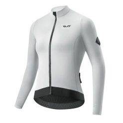 Bluza kolarska ocieplana jesień/zima rozpinana. Białe bluzy ROCKBROS, na jesień, l, bez wzorów, z dzianiny, wakacyjne, bez ramiączek, bez kaptura. Za 299.99 zł.