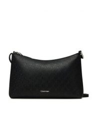 Calvin Klein Torebka Ck Must Aop Conv Logo Jqd Strap LV04F3099G Czarny. Czarne listonoszki Calvin Klein, bez wzorów, ze skóry, bez dodatków. Za 239.99 zł.