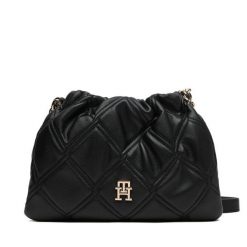 Torebka Tommy Hilfiger. Czarne torebki klasyczne Tommy Hilfiger, bez wzorów, bez dodatków. Za 489.99 zł.