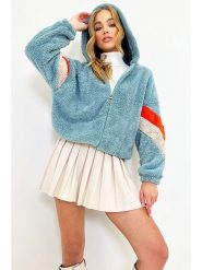 Trend Alacati Bluza w kolorze błękitnym rozmiar: L. Niebieskie bluzy z kapturem Trend Alacati, l, bez wzorów, bez kaptura. Za 97.28 zł.