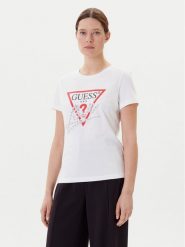 Guess T-Shirt W5YI40 I3Z14 Biały Regular Fit. Białe t-shirty Guess, l, z aplikacjami, z bawełny, bez kołnierzyka, bez ramiączek. Za 219.99 zł.