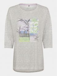 Olsen Bluzka 11104725 Szary Relaxed Fit. Szare bluzki Olsen, bez wzorów, z bawełny, bez kołnierzyka, bez ramiączek. Za 169.99 zł.