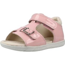 Sandały GEOX B SANDAL ALUL Rose. Czerwone sandały Geox, bez wzorów, ze skóry, bez obcasa, bez zapięcia. Za 189.99 zł.