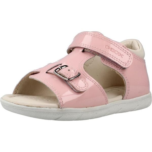 Sandały GEOX B SANDAL ALUL Rose. Czerwone sandały Geox, bez wzorów, ze skóry, bez obcasa, bez zapięcia. Za 189.99 zł.