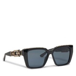 Okulary przeciwsłoneczne Guess. Czarne okulary przeciwsłoneczne Guess, z aplikacjami. Za 569.99 zł.