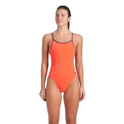 Strój kąpielowy damski Arena Swimsuit Lace Back Solid. Brązowe stroje jednoczęściowe Arena, bez wzorów, eleganckie. Za 179.99 zł.