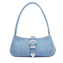 Torebka Tommy Jeans. Niebieskie torebki klasyczne Tommy Jeans, bez wzorów, z denimu, klasyczne, bez dodatków. Za 489.99 zł.