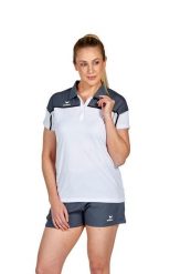 Damska koszulka polo Erima Change. Niebieskie t-shirty sportowe Erima, bez wzorów, z materiału, bez ramiączek, do piłki nożnej. Za 189.50 zł.