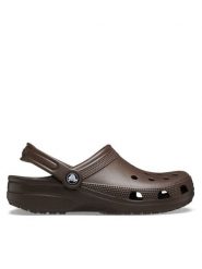 Crocs Klapki Classic Clog 10001 Brązowy. Brązowe klapki Crocs, bez wzorów, z tworzywa sztucznego, bez obcasa, bez zapięcia. Za 229.99 zł.