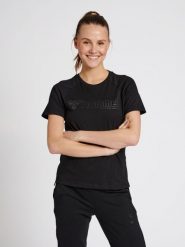 Koszulka damska Hummel Noni 2.0. Czarne t-shirty sportowe Hummel, xs, bez wzorów, z bawełny, bez ramiączek, do piłki nożnej. Za 111.00 zł.