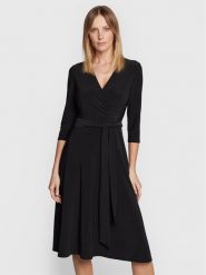 Lauren Ralph Lauren Sukienka codzienna 250769904 Czarny Regular Fit. Czarne sukienki Lauren Ralph Lauren, na co dzień, bez wzorów, z syntetyku, bez kołnierzyka, bez ramiączek, proste. Za 469.99 zł.