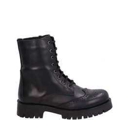 CZARNE BOTKI 096623 BLACK. Czarne botki Venezia, bez wzorów, ze skóry, bez obcasa, bez zapięcia. Za 319.00 zł.