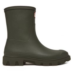Kalosze Hunter. Zielone kalosze Hunter, bez wzorów, bez zapięcia. Za 369.99 zł.