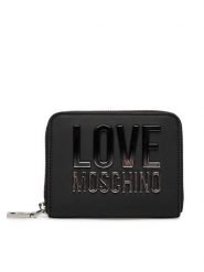 LOVE MOSCHINO Duży Portfel Damski JC5732PP0MKD000B Czarny. Czarne portfele Love Moschino, bez wzorów, ze skóry. Za 319.99 zł.