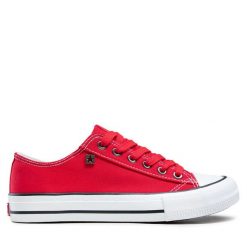 Trampki Big Star Shoes. Czerwone trampki BIG STAR SHOES, bez wzorów, retro, bez zapięcia. Za 99.99 zł.