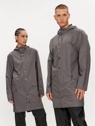 Rains Kurtka przeciwdeszczowa Long Jacket W3 12020 Szary Regular Fit. Szare kurtki Rains, m, bez wzorów, z syntetyku, bez kaptura. Za 226.00 zł.