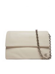 Calvin Klein Jeans Torebka Micro Mono Ew Flap25 Pu K60K611947 Beżowy. Brązowe kopertówki Calvin Klein Jeans, bez wzorów, z jeansu, wizytowe, bez dodatków. Za 259.99 zł.