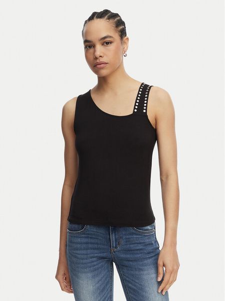 Liu Jo Beachwear Top VA6033 JS360 Czarny Regular Fit. Czarne topy Liu Jo Beachwear, l, bez wzorów, z wiskozy, bez kołnierzyka, bez ramiączek. Za 233.99 zł.