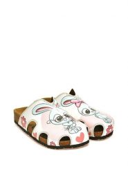 Calceo Klapki w kolorze biało-różowym ze wzorem rozmiar: 41. Białe klapki Calceo, bez wzorów, klasyczne, bez obcasa, bez zapięcia. Za 92.86 zł.