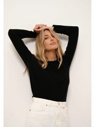 Just Cashmere Kaszmirowy sweter "Grace" w kolorze czarnym rozmiar: S. Czarne swetry Just Cashmere, s, bez wzorów, z kaszmiru, bez ramiączek. Za 397.95 zł.