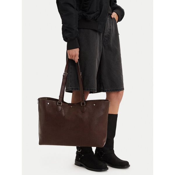 Torebka G-Star. Brązowe shopper bag G-Star, bez wzorów, retro, bez dodatków. Za 299.99 zł.