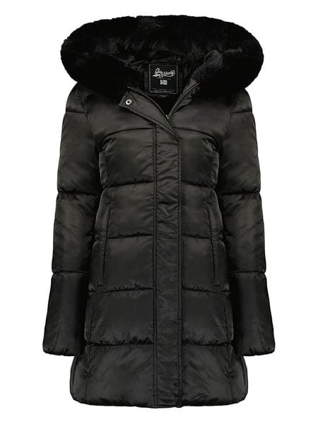 Geographical Norway Parka "Dorinda" w kolorze czarnym rozmiar: S. Czarne płaszcze Geographical Norway, s, z aplikacjami, bez kaptura. Za 198.10 zł.