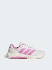 Adidas Buty na siłownię Dropset Base Training Shoes LA3871 Kremowy. Białe buty treningowe adidas, bez wzorów, z materiału, bez zapięcia, na fitness i siłownię. Za 278.99 zł.