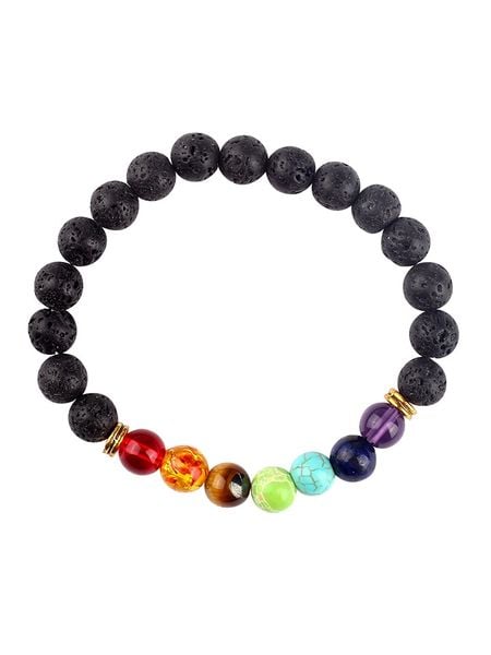 Onamaste Bransoletka z kamienia wulkanicznego rozmiar: onesize. Czarne bransoletki Onamaste, z ametystem. Za 50.95 zł.