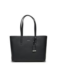 Calvin Klein Torebka Ck Must Shopper Md K60K610736 Czarny. Czarne shopper bag Calvin Klein, bez wzorów, ze skóry, bez dodatków. Za 459.99 zł.