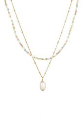 Elli Damskie koraliki Barok warstwowy z perłą hodowlana słodkowodną w srebrze próby 925 Sterling Silver Naszyjniki 1 ct. Szare naszyjniki Elli, z materiału, z perłą, srebrne. Za 293.99 zł.