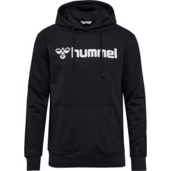 Bluza z kapturem Hummel Go 2.0 Logo. Czarne bluzy Hummel, bez wzorów, z materiału, z kapturem, na fitness i siłownię. W wyprzedaży za 192.50 zł.
