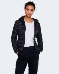Kurtka puchowa Kobieta ONLY ONLTAHOE HOOD OTW NOOS. Czarne kurtki ONLY, xs, bez wzorów, z nylonu, eleganckie, bez kaptura. Za 224.50 zł.