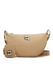 KARL LAGERFELD Torebka A1W30386 Beżowy. Brązowe listonoszki KARL LAGERFELD, bez wzorów, ze skóry, bez dodatków. Za 509.99 zł.