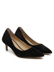 LAUREN RALPH LAUREN Szpilki Adrienne 802962174001 Czarny. Czarne szpilki Lauren Ralph Lauren, bez wzorów, ze skóry, bez obcasa, na szpilce, bez zapięcia. Za 499.99 zł.