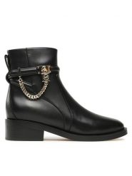 MICHAEL Michael Kors Botki Hamilton Flat Bootie 40F3HAME5L Czarny. Czarne botki MICHAEL Michael Kors, bez wzorów, ze skóry, bez obcasa, na płaskiej podeszwie, bez zapięcia. Za 819.99 zł.