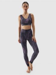 4F Legginsy do jogi i pilatesu z materiału z recyklingu damskie - brązowe S. Brązowe legginsy 4f, l, bez wzorów, z dzianiny, z podwyższonym stanem, na fitness i siłownię. W wyprzedaży za 99.99 zł.