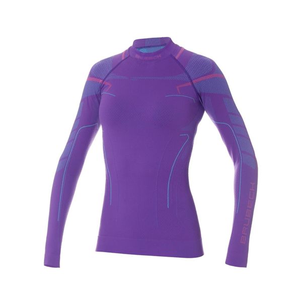 Termoaktywna damska bluza narciarska Brubeck Thermo. Fioletowe bluzy Brubeck, na zimę, m, bez wzorów, z dzianiny, bez kaptura, narciarskie. Za 189.99 zł.