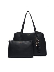 Guess Torebka HWBG97 35230 Czarny. Czarne shopper bag Guess, z aplikacjami, ze skóry, bez dodatków. Za 634.99 zł.
