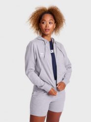 Damska bluza dresowa z kapturem Hummel Go 2.0. Szare bluzy Hummel, l, bez wzorów, z bawełny, klasyczne, bez ramiączek, z kapturem. Za 249.00 zł.