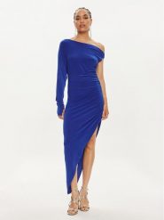 NORMA KAMALI Sukienka koktajlowa KK1243PLC43805 Niebieski Slim Fit. Niebieskie sukienki Norma Kamali, l, bez wzorów, z syntetyku, wizytowe, bez kołnierzyka, bez ramiączek. Za 689.99 zł.