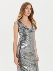ARTIGLI Bluzka ACCN000617 Srebrny Regular Fit. Szare bluzki Artigli, bez wzorów, z syntetyku, bez kołnierzyka, bez ramiączek. Za 189.99 zł.